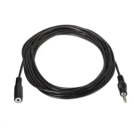 Aisens Cable de Audio Estéreo Jack 3,5mm Macho a Hembra 1,5m Negro